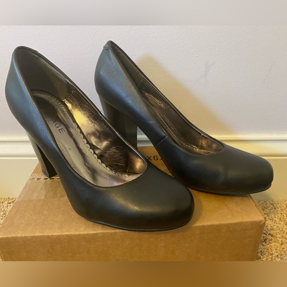 Rampage Morrow Black Heels Size 8 - Picture 2 of 5